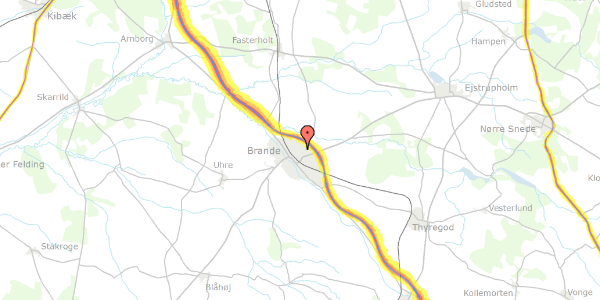 Trafikstøjkort på Tingskoven 44, 7330 Brande