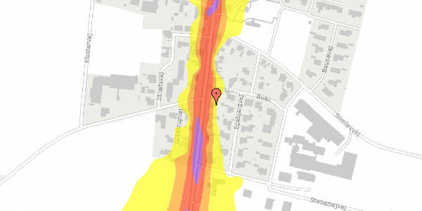 Trafikstøjkort på Vardevej 109, 6880 Tarm