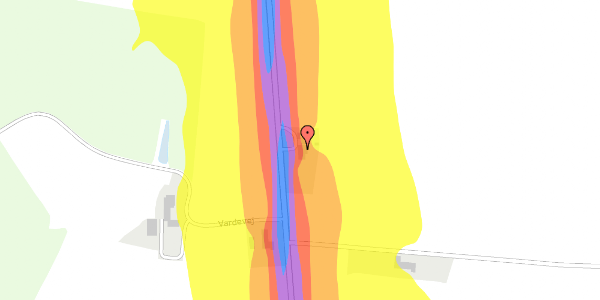 Trafikstøjkort på Vardevej 123, 6880 Tarm