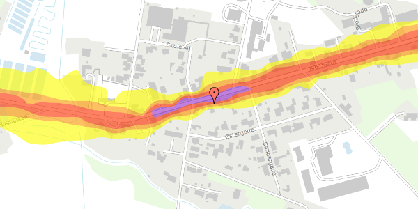 Trafikstøjkort på Bredgade 24, 6880 Tarm