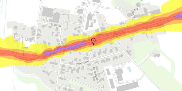 Trafikstøjkort på Bredgade 32, 6880 Tarm