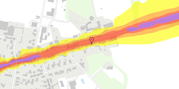 Trafikstøjkort på Bredgade 50, 6880 Tarm