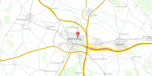 Trafikstøjkort på Carl Nielsens Vej 15, 7400 Herning