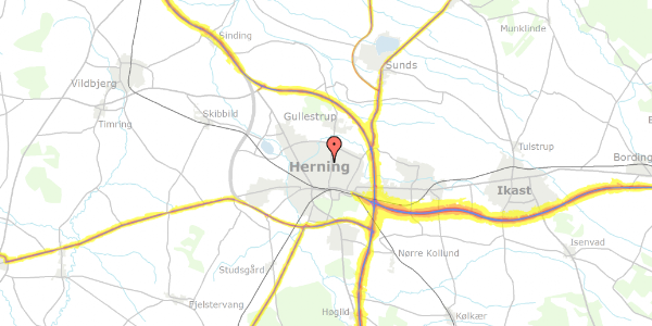 Trafikstøjkort på Carl Nielsens Vej 21, 7400 Herning