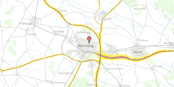 Trafikstøjkort på Emil Reesens Vej 29, 7400 Herning