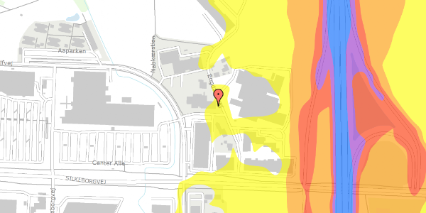 Trafikstøjkort på Engdahlsvej 7A, 7400 Herning