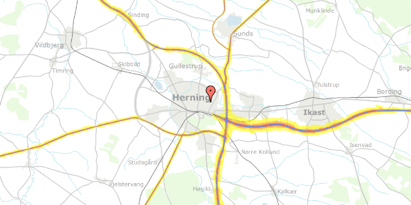 Trafikstøjkort på H.C. Ørsteds Vej 19B, 2. 4, 7400 Herning