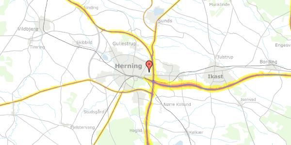 Trafikstøjkort på Korsørvej 60, 7400 Herning
