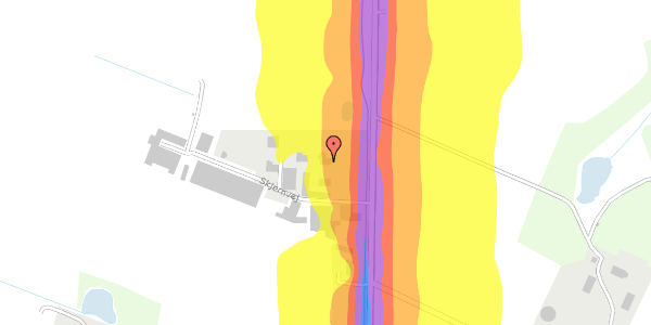 Trafikstøjkort på Skjernvej 136A, 7500 Holstebro