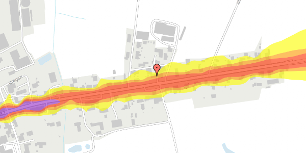 Trafikstøjkort på Viborgvej 255, 7500 Holstebro