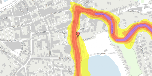 Trafikstøjkort på Enghavevej 13, 7620 Lemvig