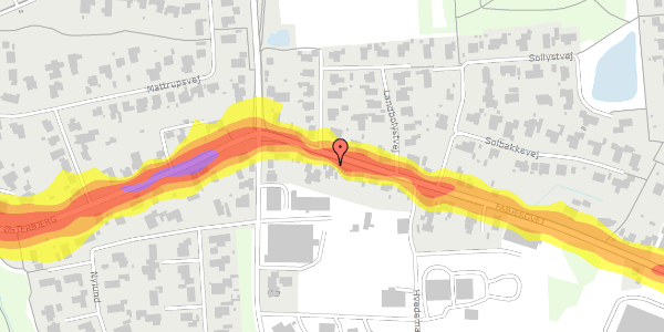 Trafikstøjkort på Fabjergvej 8, 7620 Lemvig