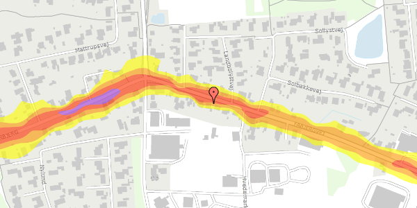 Trafikstøjkort på Fabjergvej 12, 7620 Lemvig