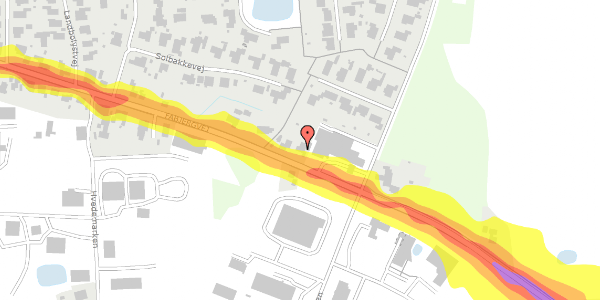 Trafikstøjkort på Fabjergvej 25, 7620 Lemvig