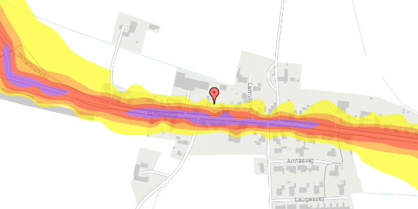 Trafikstøjkort på Lemvigvej 90, 7620 Lemvig