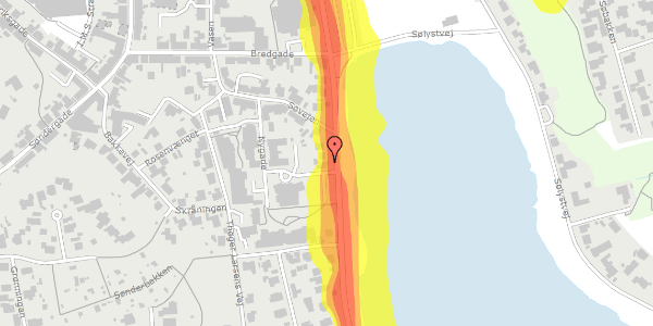 Trafikstøjkort på Søvejen 16B, 7620 Lemvig