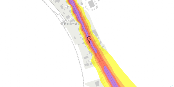 Trafikstøjkort på Thyborønvej 5, 7620 Lemvig