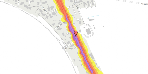 Trafikstøjkort på Thyborønvej 15, 7620 Lemvig