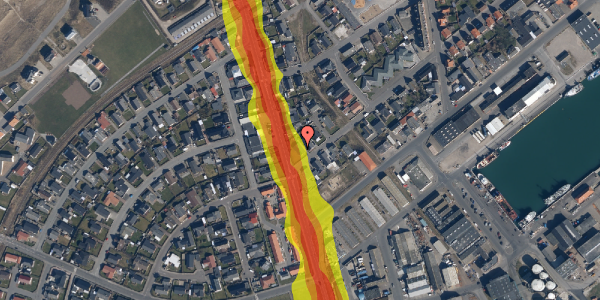 Trafikstøjkort på Mågevej 44, 7680 Thyborøn