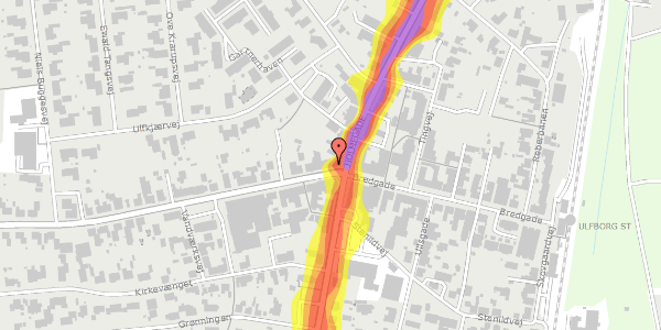 Trafikstøjkort på Harbogade 2, 2. , 6990 Ulfborg