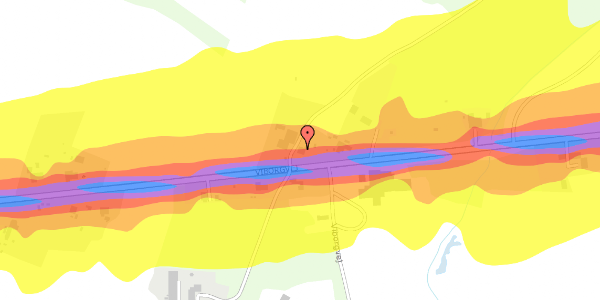 Trafikstøjkort på Viborgvej 337, 7830 Vinderup