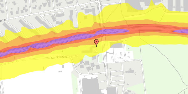 Trafikstøjkort på Stadion Allé 2, . 104, 8500 Grenaa