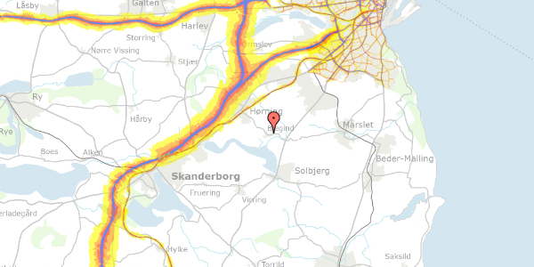 Trafikstøjkort på Blegindvej 61, 8362 Hørning