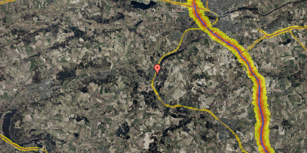 Trafikstøjkort på Vestergade 3, st. 4, 8870 Langå