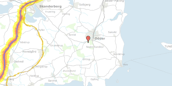 Trafikstøjkort på Kongshusvej 71B, 8300 Odder