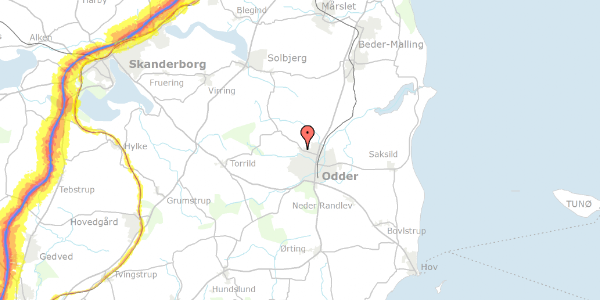 Trafikstøjkort på Solbrinken 24, 8300 Odder