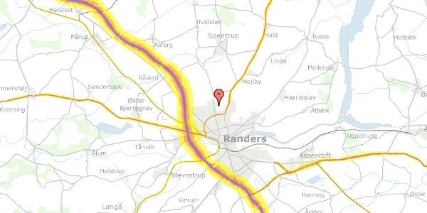 Trafikstøjkort på Alsikevej 14, 8920 Randers NV