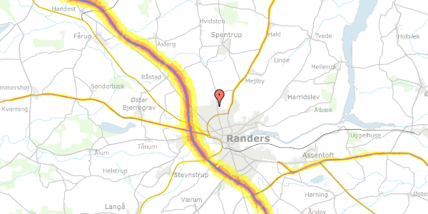 Trafikstøjkort på Alsikevej 27, 8920 Randers NV