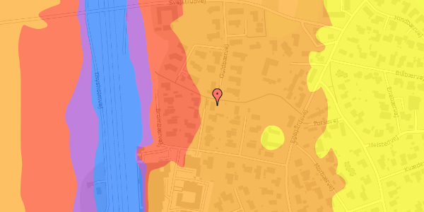 Trafikstøjkort på Brombærvej 26, 8920 Randers NV