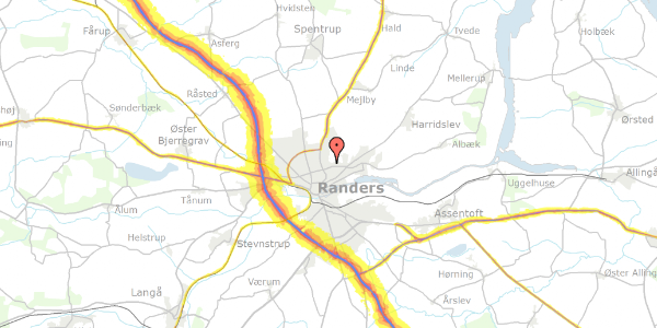 Trafikstøjkort på Christiansborgvej 31, 8930 Randers NØ