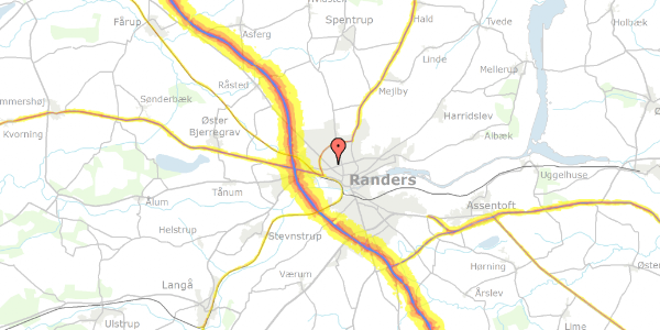 Trafikstøjkort på Gl. Hobrovej 18, 8920 Randers NV