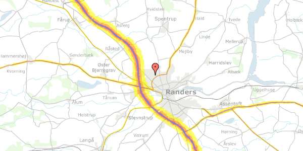 Trafikstøjkort på Gl. Hobrovej 122, 8920 Randers NV