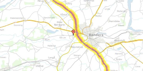 Trafikstøjkort på Gl. Viborgvej 115, 8920 Randers NV