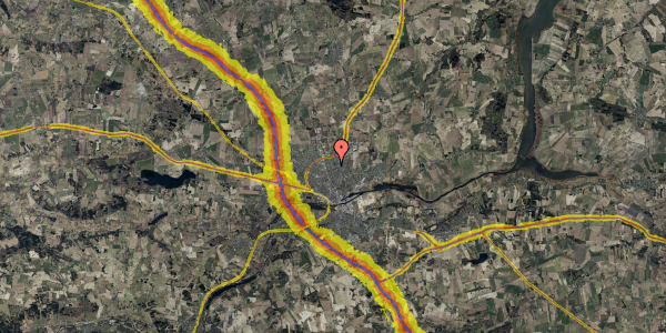 Trafikstøjkort på Glentevej 7, 1. th, 8930 Randers NØ