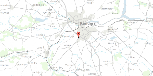 Trafikstøjkort på Hammelvej 60, 8940 Randers SV