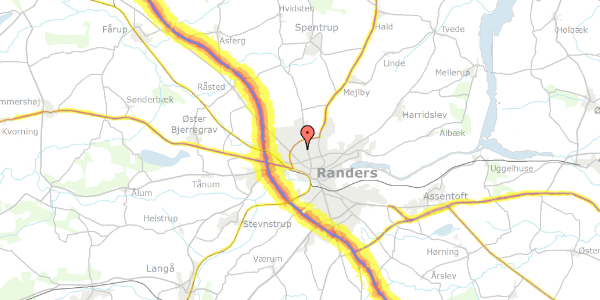 Trafikstøjkort på Hermodsvej 7, 8920 Randers NV