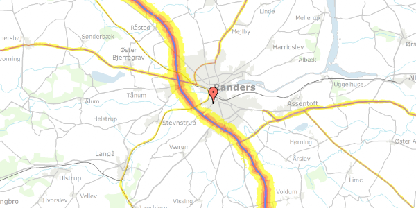 Trafikstøjkort på Høvejen 23, . 18, 8940 Randers SV