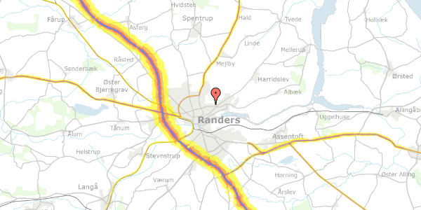 Trafikstøjkort på Løvenholmvej 271, 8930 Randers NØ