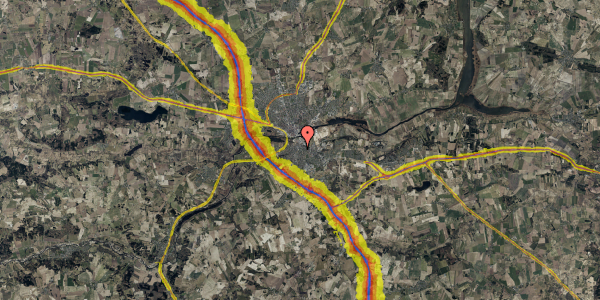 Trafikstøjkort på Mølletoften 8, 1. th, 8940 Randers SV