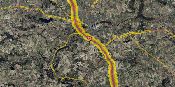 Trafikstøjkort på Ramshøjvej 24, 8940 Randers SV