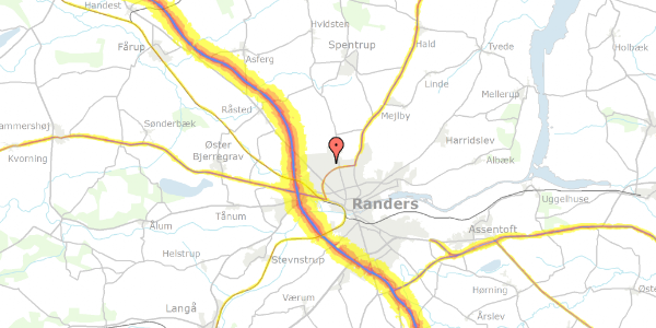 Trafikstøjkort på Skelvangsvej 49, 8920 Randers NV