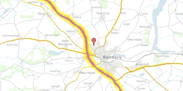 Trafikstøjkort på Skytten 4, 8920 Randers NV