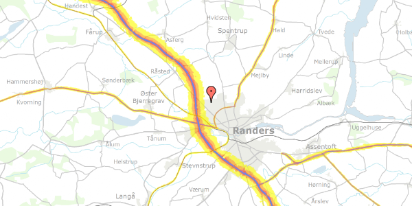 Trafikstøjkort på Skytten 15, 8920 Randers NV