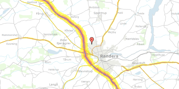 Trafikstøjkort på Skytten 136, 8920 Randers NV