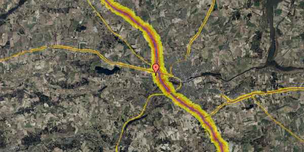 Trafikstøjkort på Toftevænget 8, 8920 Randers NV