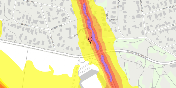 Trafikstøjkort på Vester Boulevard 7, 8920 Randers NV